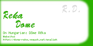 reka dome business card